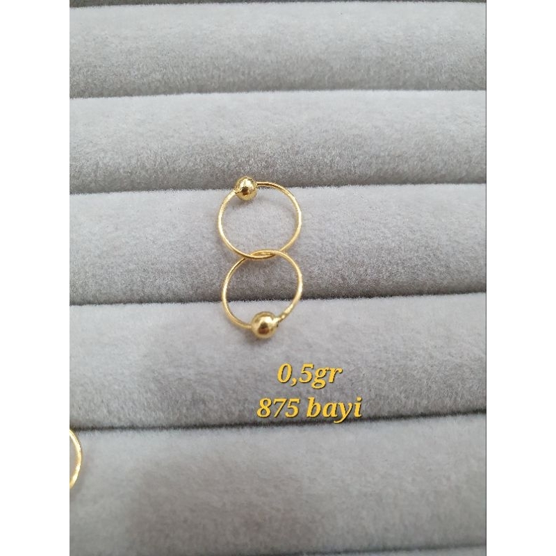 anting bayi newborn kadar 875 20K emas asli