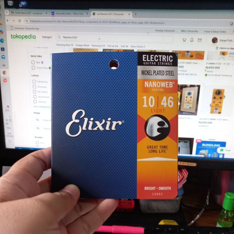 Elixir 12052 nanoweb 1046 elektrik guitar string