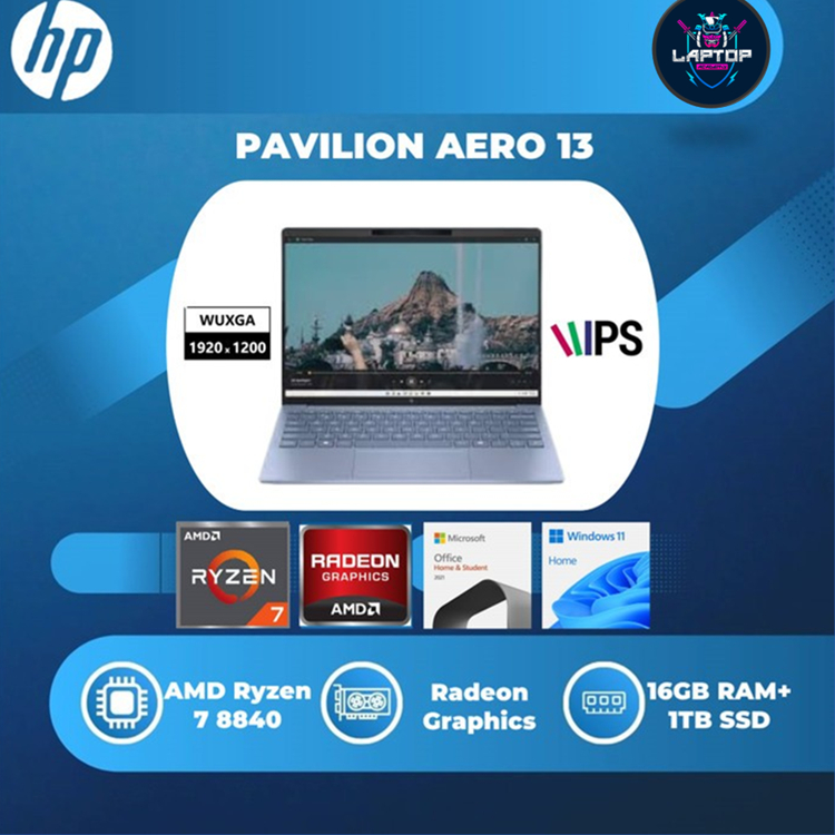 HP PAVILION AERO 13 RYZEN 7 8840 16GB 1TB W11+OHS 13.3WUXGA IPS
