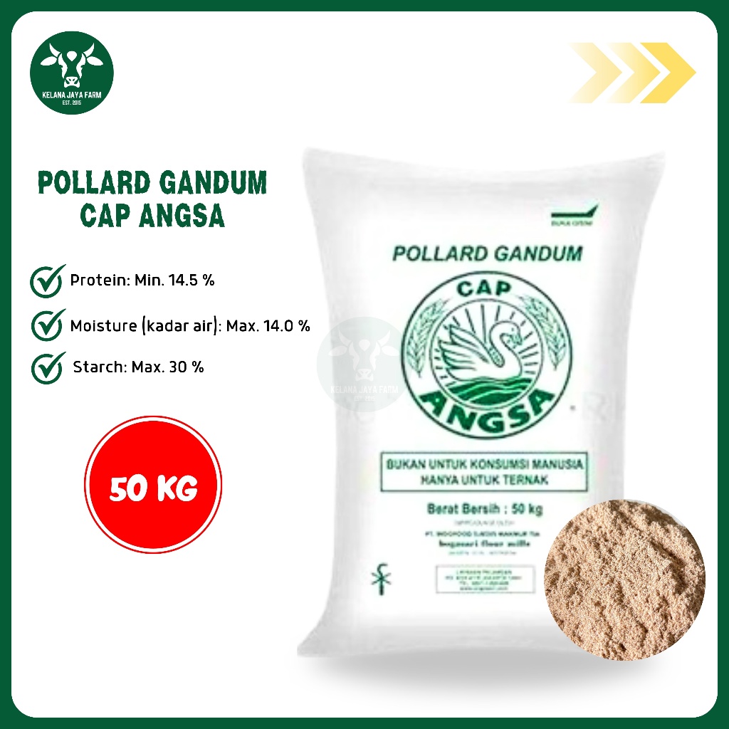 Pollard Gandum Cap Angsa 50 Kg