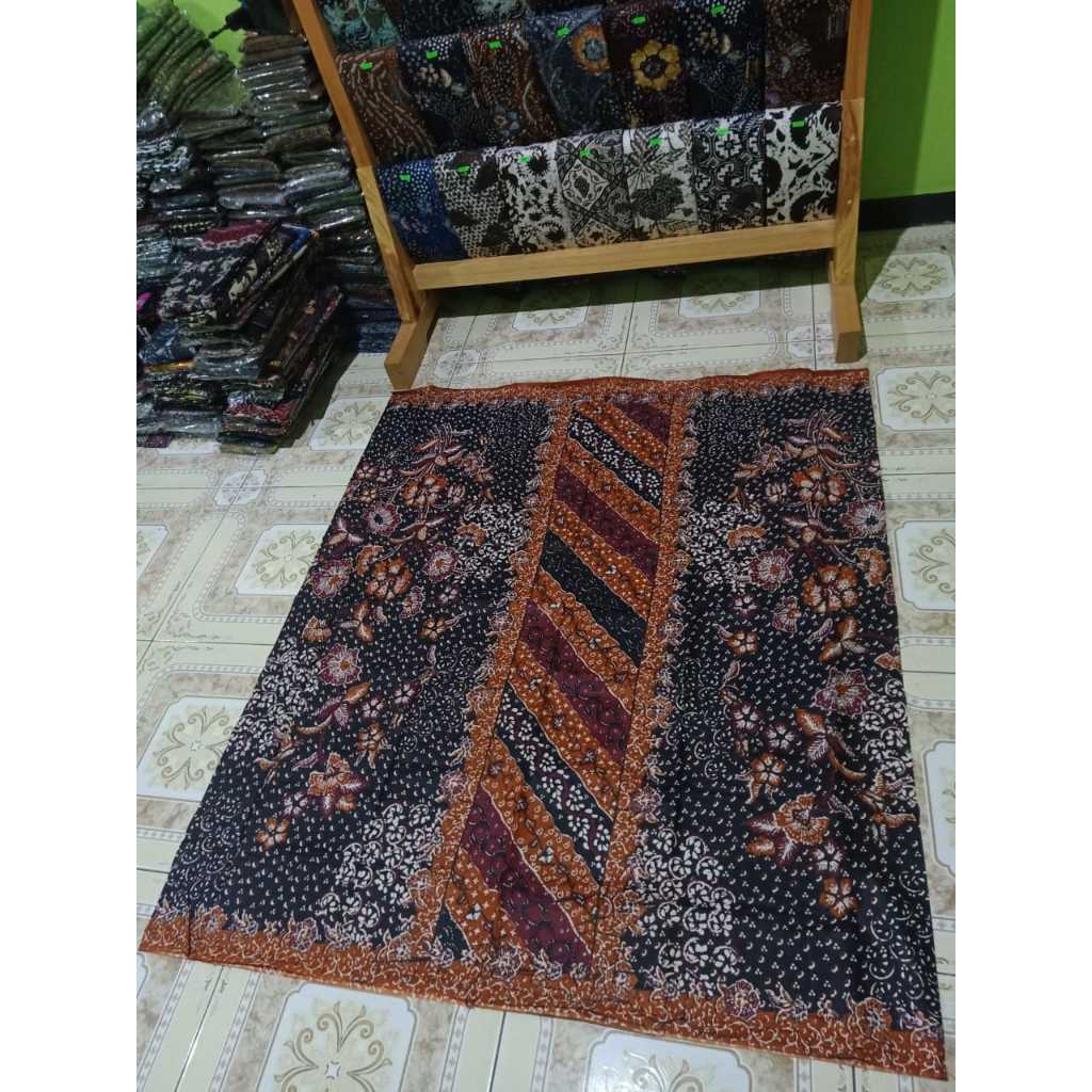 ARROZAK Sarung Batik Lasem Satrio Wijaya Biru Merah Gus Ahmad Pria dan Wanita kain katun Primishima 