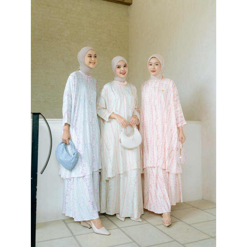 Womenwear - Gracella Raya Set/Oneset Rok Wanita/Set Rok Lebaran/Big Size/Setelan Rok Nyaman Cantik/S