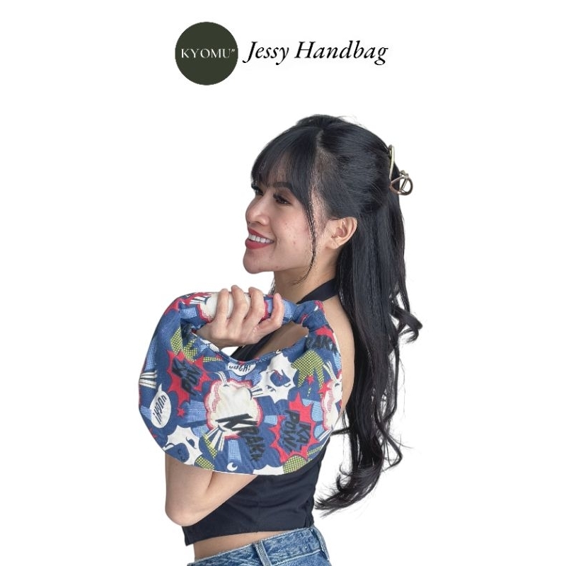 KYOMU" Tas Tangan Handlebag Wanita Jessy Canvas Tas Unik Limited Edition Free Box