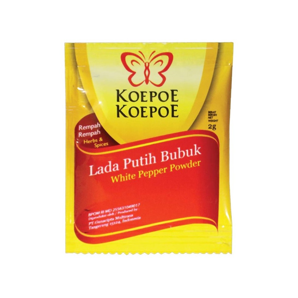 

Kupu2 lada putih Sachet 2,5g//Kemasan Ekonomis