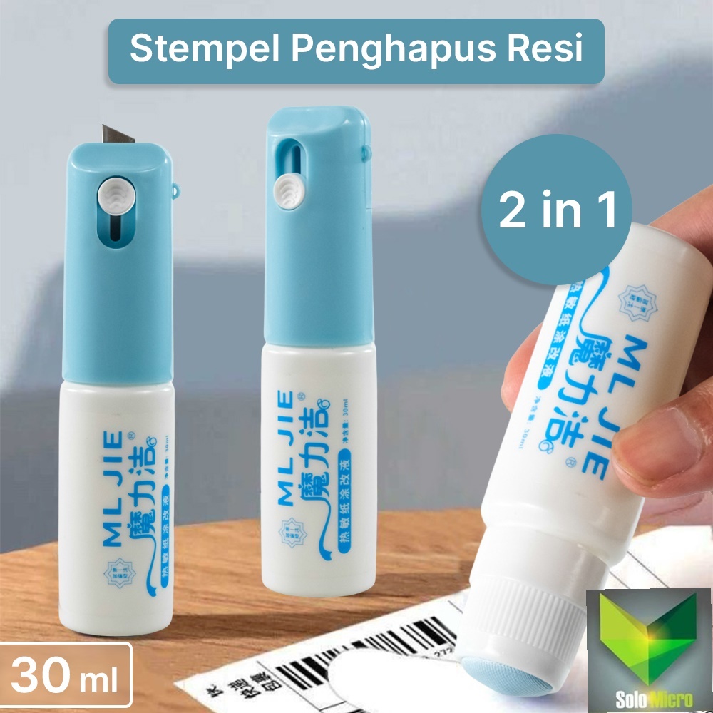 

Stempel Penghapus Resi 2in1 Cutter Pembuka Paket - ML-2 - Blue