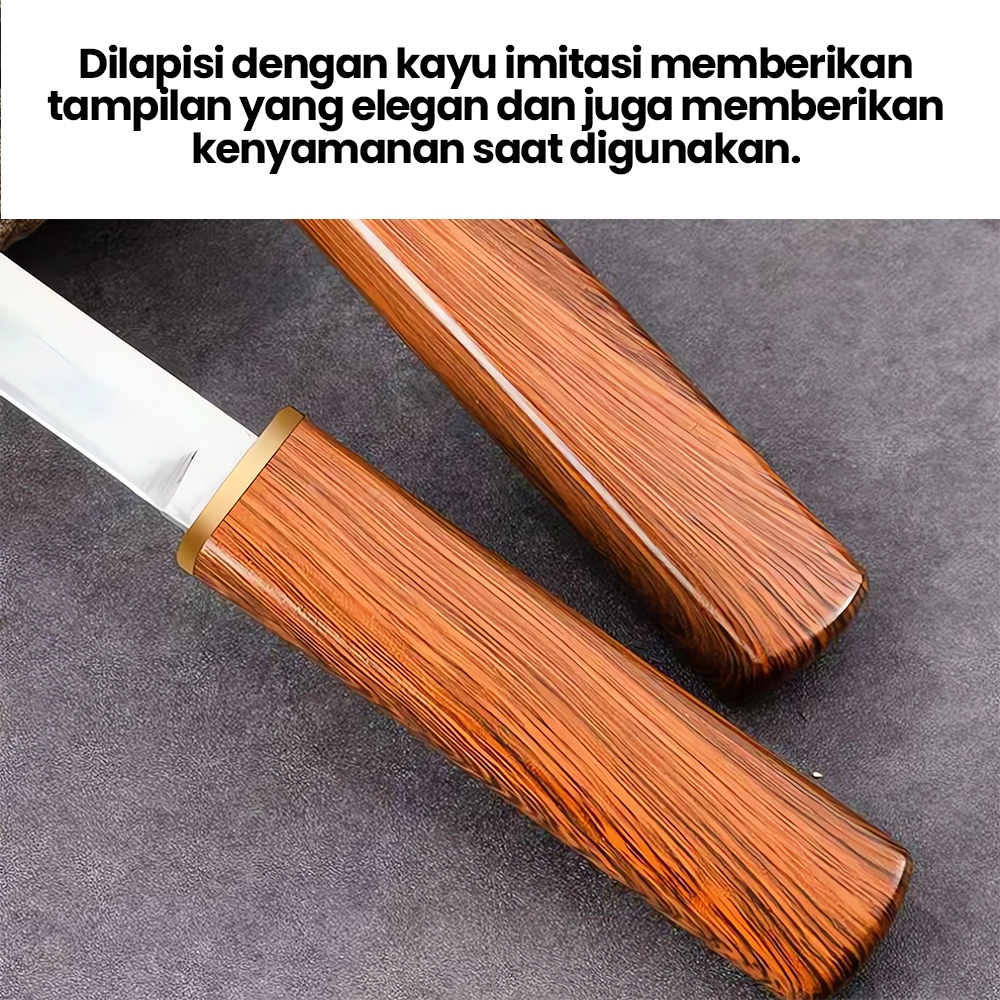 Pisau German Steel Pisau 2In1 Phoenix-Dragon-1 Handle 2 Mata Pisau Premium Untuk Chef/Restoran/Dapur
