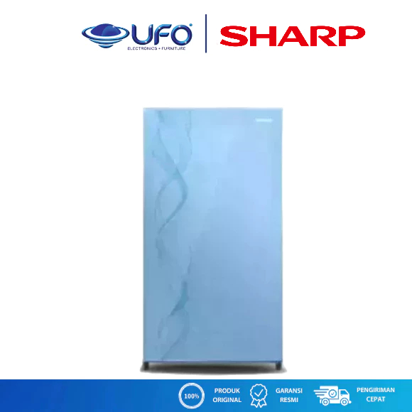 Sharp Kulkas 1 Pintu Kirei III Series Lemari Es Kapasitas 166 Liter SJN182DAB
