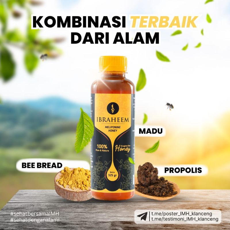 Madu klanceng / trigona murni 100%  Ibraheem Meliponine Honey IMH 325gr