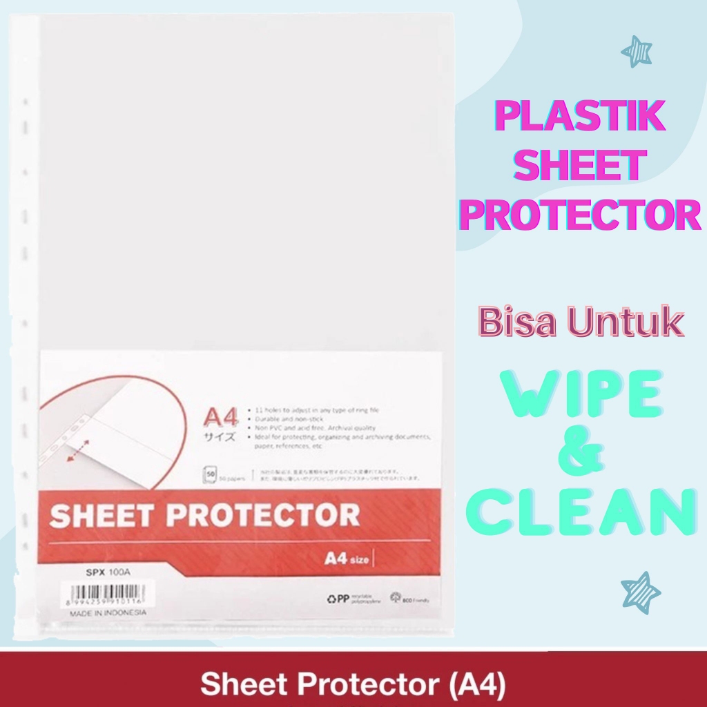 

Plastik Sheet Protector untuk Wipe and Clean Lembar Belajar Worksheet Foto Dokumen
