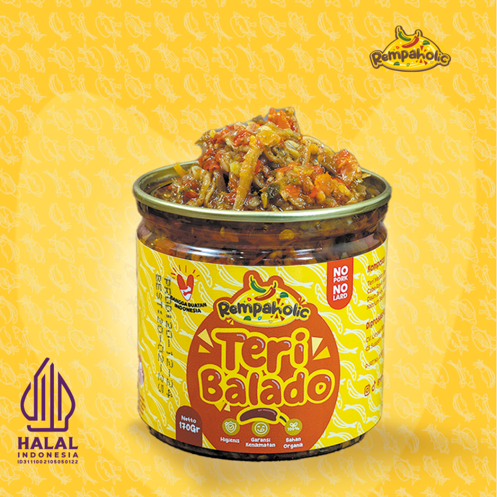 

Rempaholic - Sambal Teri Balado – 170 gr - Makanan Instan Siap Saji