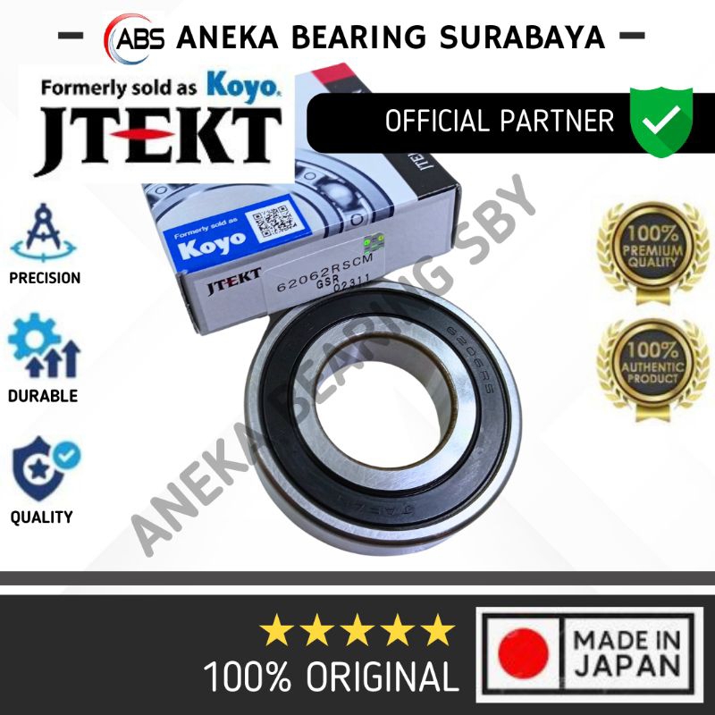BEARING 6206 2RS KOYO JEPANG 62062RS 30X62X16 TAMBAK TOSA GEROBAK GEAR