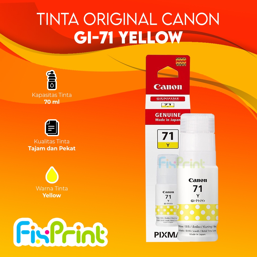 Tinta Original GI71 Canon Pixma GI-71 Refill Printer G1020 G2020 G3020 G3060 Canon Original Canon Ti