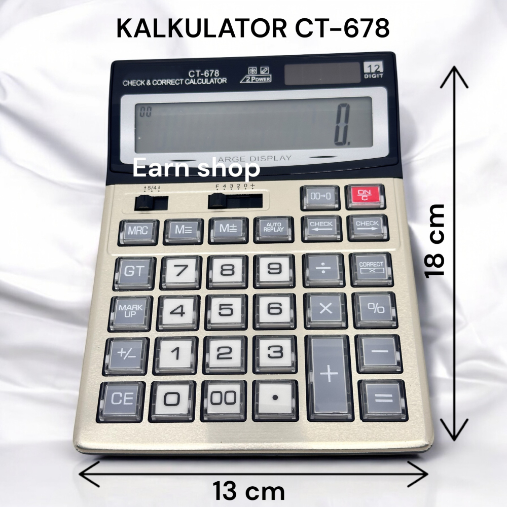

Kalkulator Dagang 12 digit Citizen CT-678 | Kalkulator Dagang Batre AA
