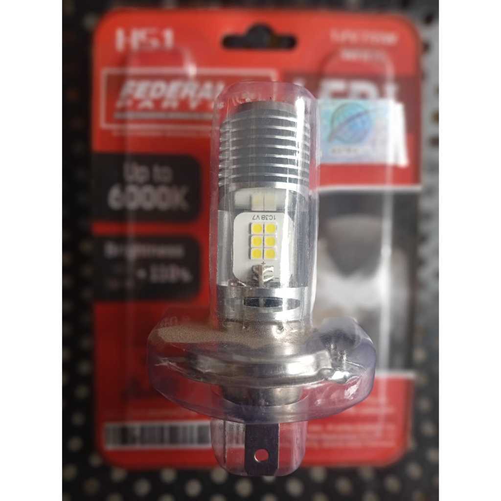 LAMPU LED 6 TITIK MATA 6000K 7-8 WATT ARUS DC ORIGINAL FEDERAL VIXION CB 150 R VERZA KLX TIPE HS1