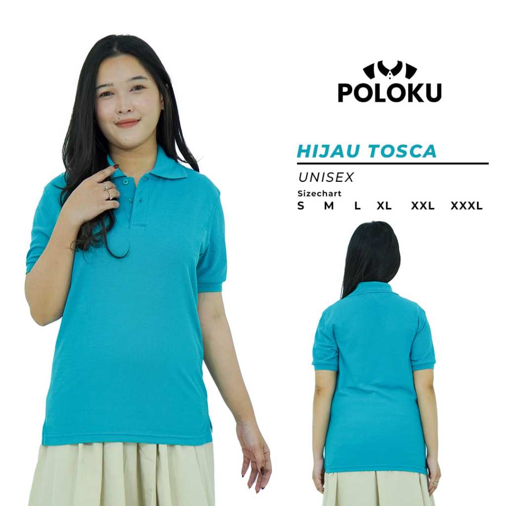 POLO SHIRT POLOS HIJAU TOSCA