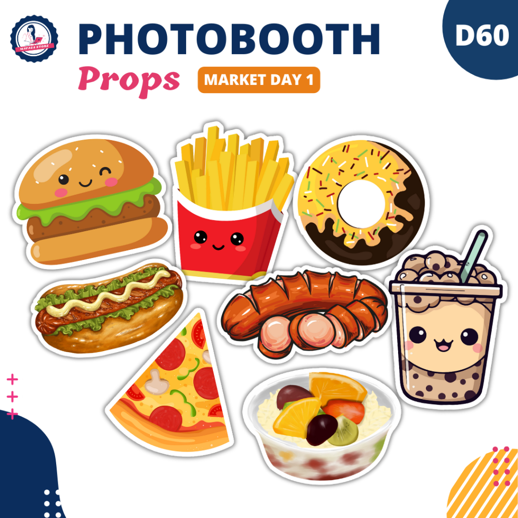 Photobooth props MARKET DAY / Dekorasi photo booth props sekolah / properti foto pasar sekolah / cus