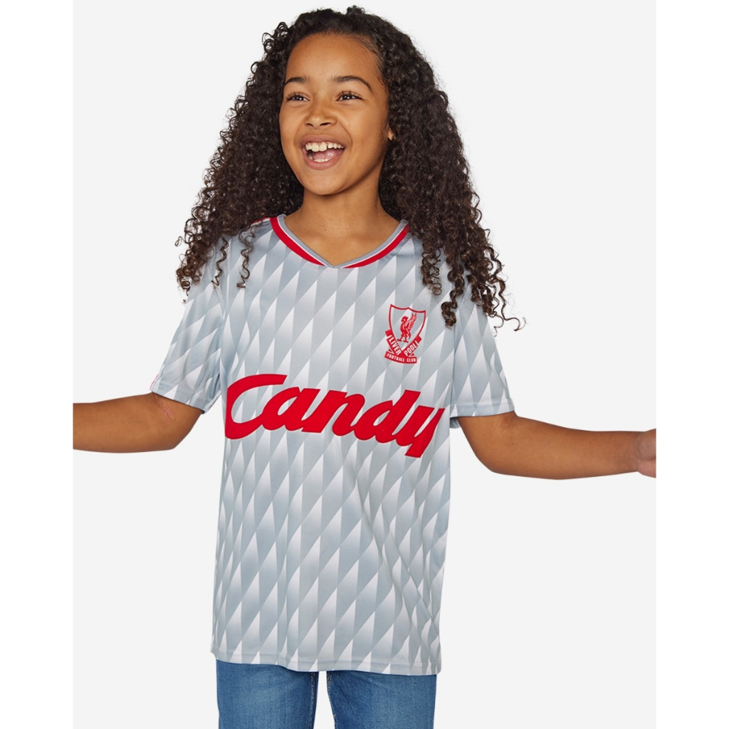 Liverpool FC Retro Junior Candy 89-91 Away Shirt Kids - Official LFC Jersey Original Anak