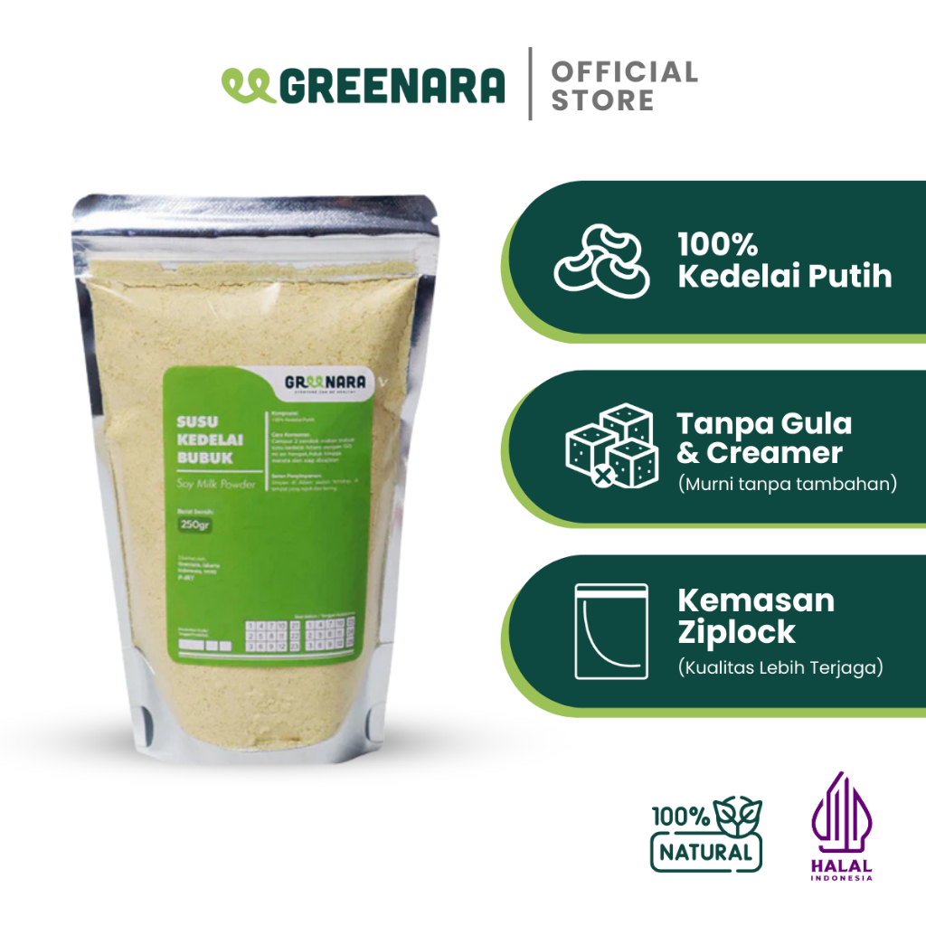 

Greenara - Susu Kedelai Bubuk 250gr / Soy Milk Powder