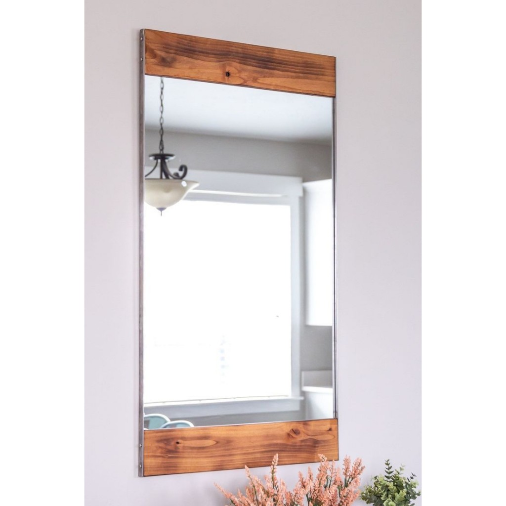 Cermin Dinding Berdiri Akar Kayu Jati Erosi cermin antik Standing Mirror