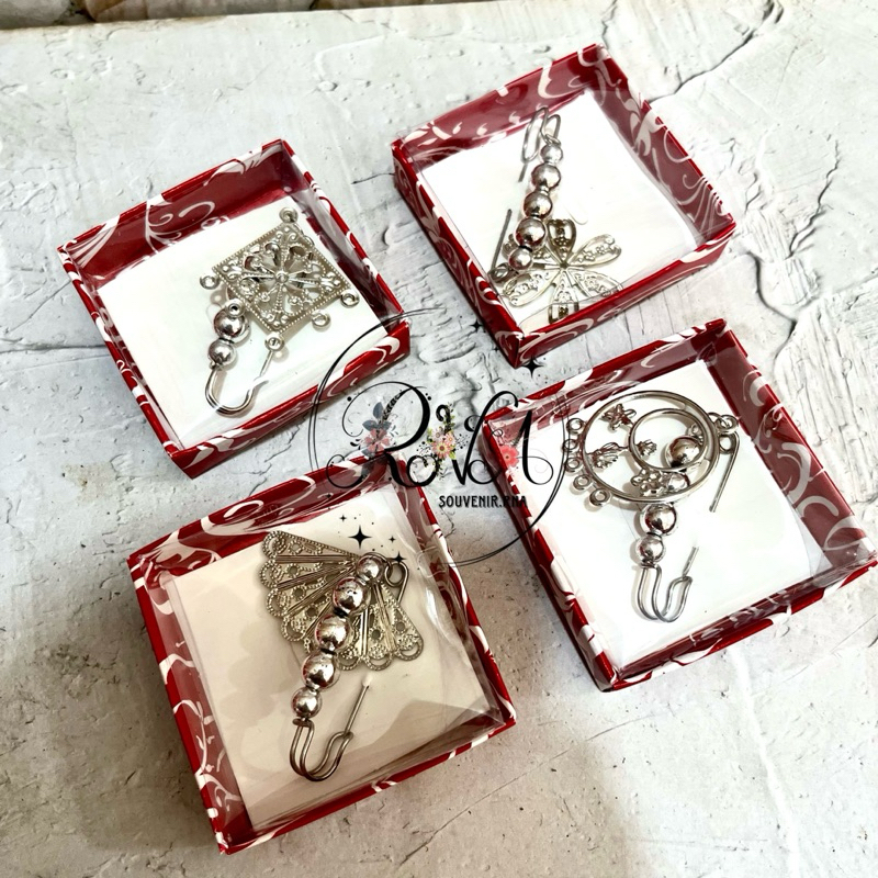 Souvenir 100 Pcs Bros Jurai mutiara Dagu panjang Kemasan Box Souvenir Pernikahan Murah