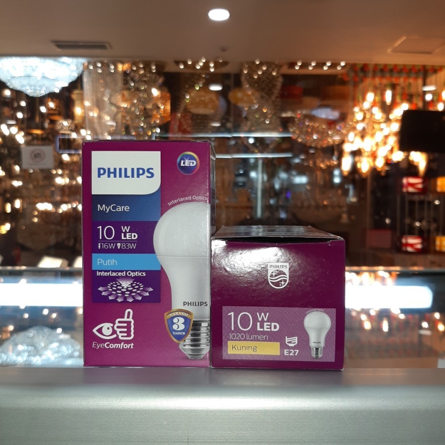 Lampu Philips 10watt kuning dan putih led - Putih