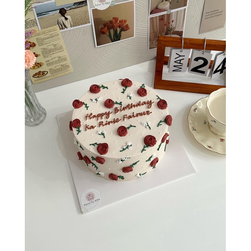 

(Medium) D18cm, D20cm Korean / Custom cake / Kue ulang tahun