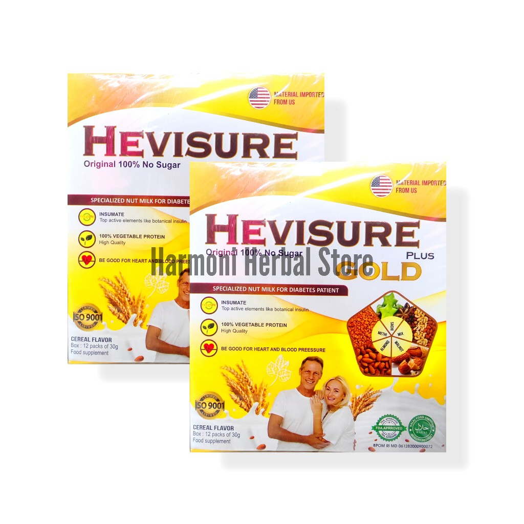 

Paket 2 Box Hevisure Gold Susu Diabetes Kencing Manis Menstabilkan Gula Darah Original Asli