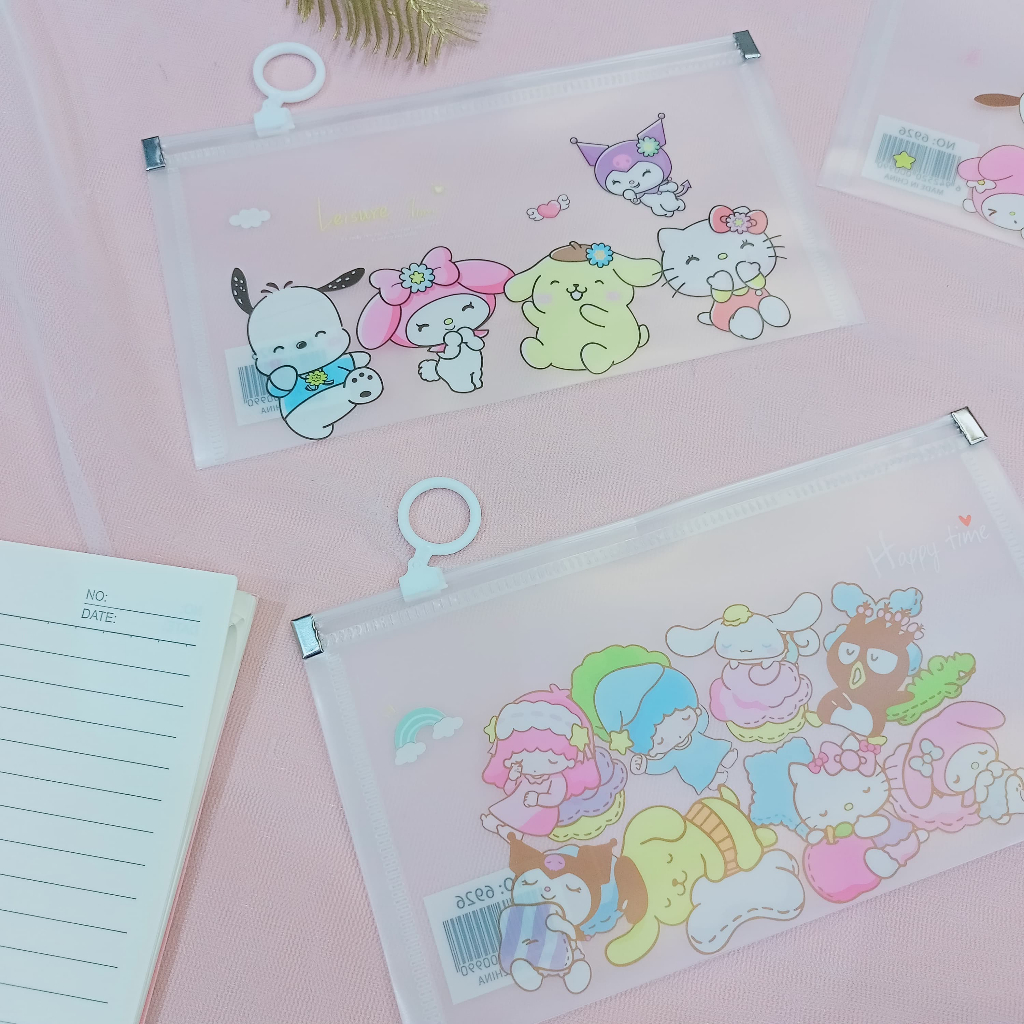 

LBH 1pcs Pouch Zip Lock TEBAL Transparan Motif SANRIO / MIKA Zip Lock Alat Tulis ATK / POUCH MULTIFUNGSI SERBAGUNA TRANSPARAN