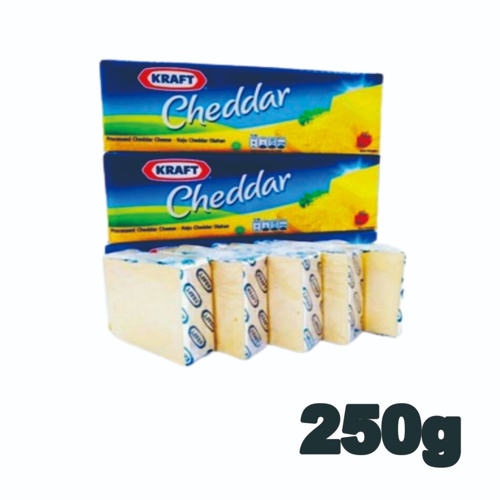 

KRAFT CHEDDAR REPACK 250 GRAM - KRAFT KEJU CHEDDAR 2KG