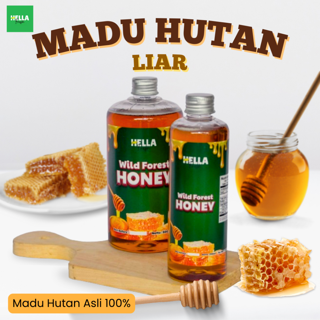 

Hella Fresh Madu Hutan Liar Asli Tanpa Campuran / Madu Murni Asli Original Fresh Honey Natural Raw