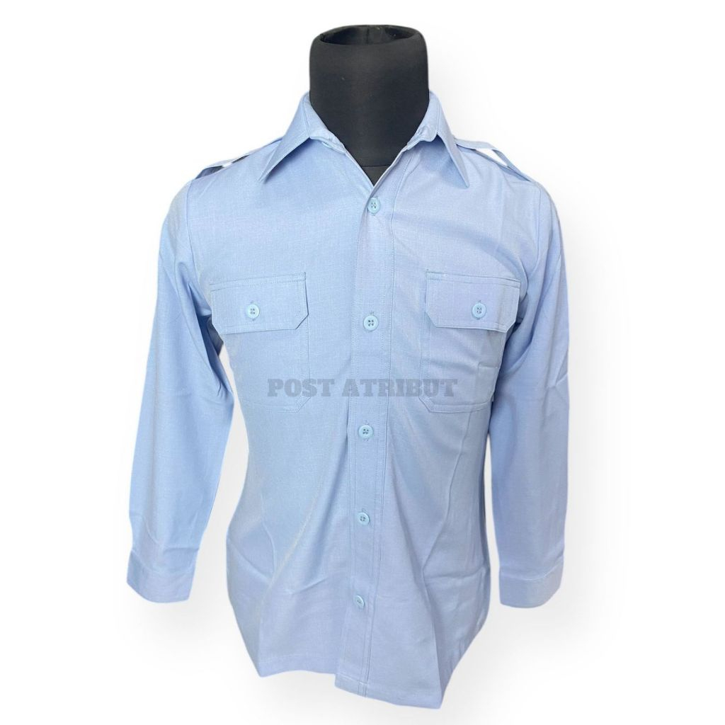 Kemeja PDH Biru Muda/ Kemeja PDH/ Kemeja Biru Muda/ Kemeja lengan panjang/ Kemeja lengan pendek/ Pos