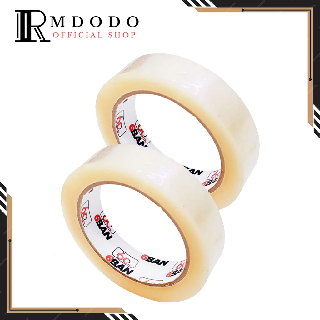 

Rmdodo - Lakban Bening 24mm x 90 Yard Satuan [1 Pcs Lakban] / Solasi Solatip OPP Tape 6BAN