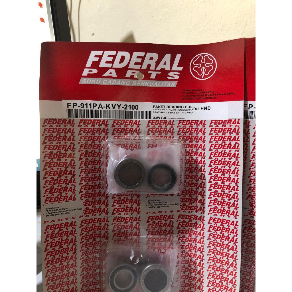 BEARING PULLY SET FEDERAL VARIO / BEAT KARBU / SCOOPY SPACY FP-911PA-KVY-2100 ORIGINAL FEDERAL