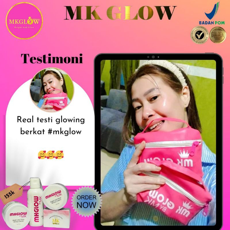 MK GLOW - PAKET MK GLOW || CREAM ALL IN ONE MK GLOW || TONER MK GLOW || SABUN MK GLOW