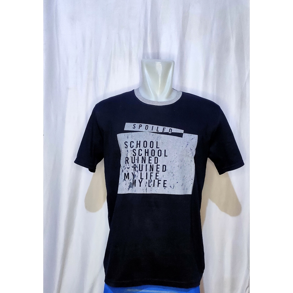 Baju Kaos Raf Original Spoiled School Ruined My Life T-Shirt Pria