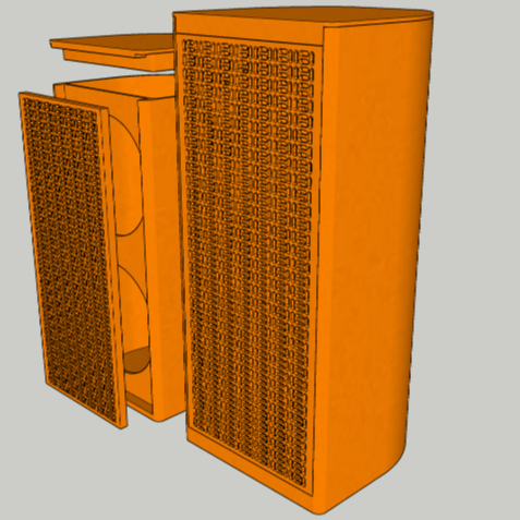 Box Custom DIY 3D Printing Speaker 3 Inch Model Ashley CLA-2