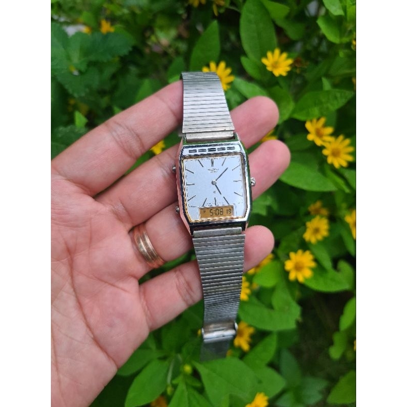 Jam tangan Seiko tank H249-5120 analog dan digital vintage rare item
