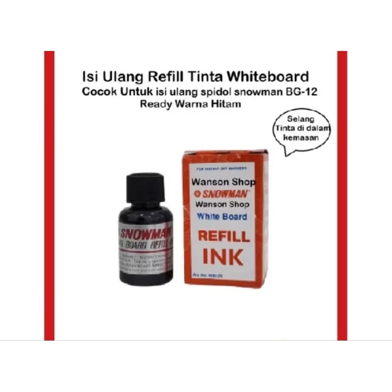 

Isi ulang tinta whiteboard/Refill tinta snowman whiteboard