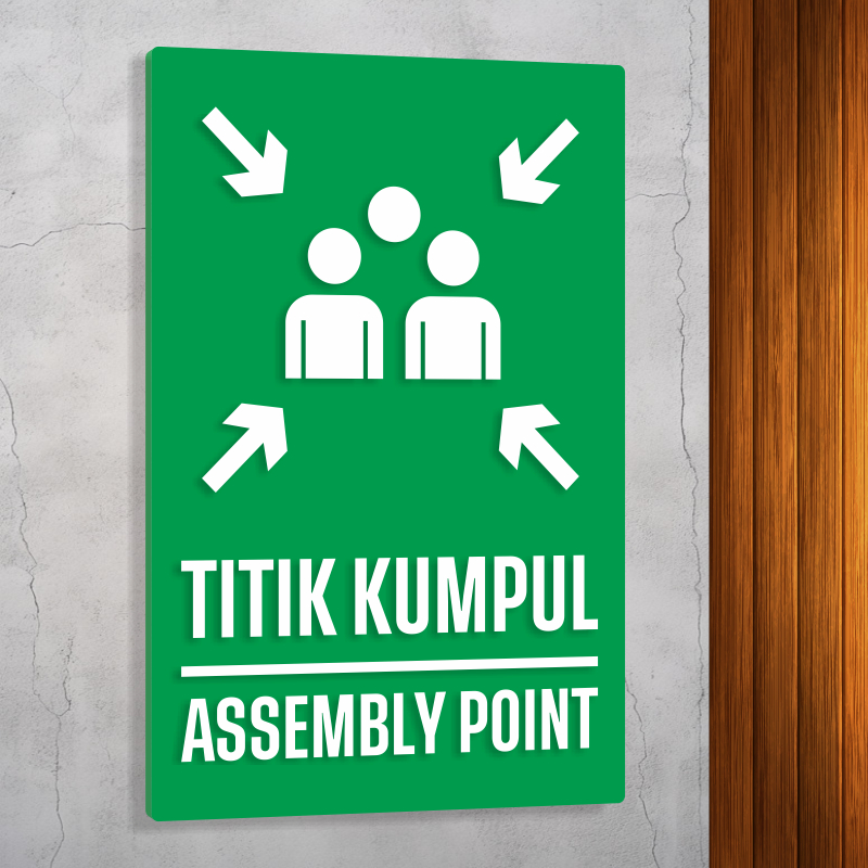 

Sign Board Acrylic Titik Kumpul, Akrilik Plang Titik Kumpul 30x45cm