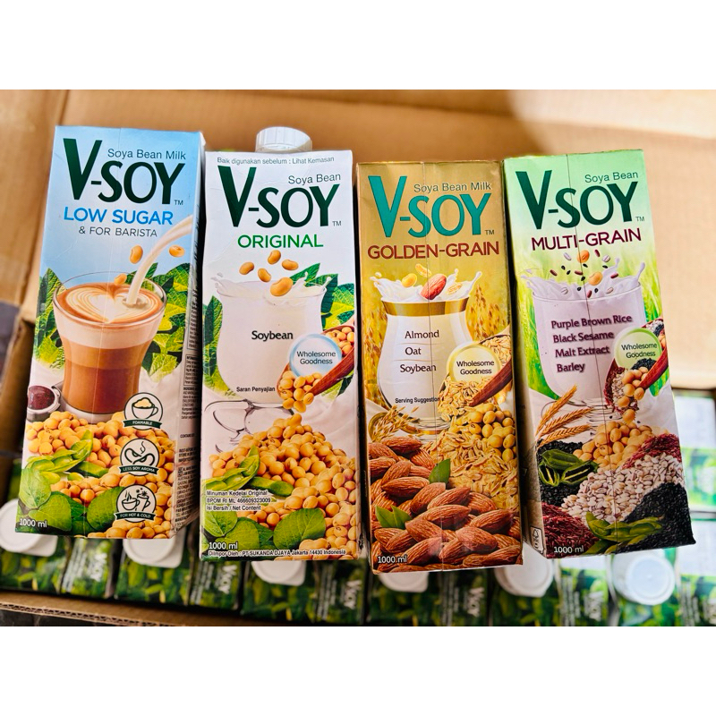 

VSOY 1L SOYA BEAN MILK EXP OKTOBER 2025 (PACKING KARDUS+BUBLE)