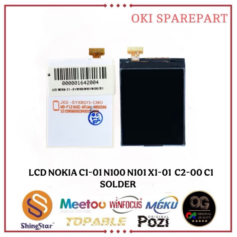 LCD NOKIA C1-01 N100 N101 X1-01 C2-00 C1 SOLDER