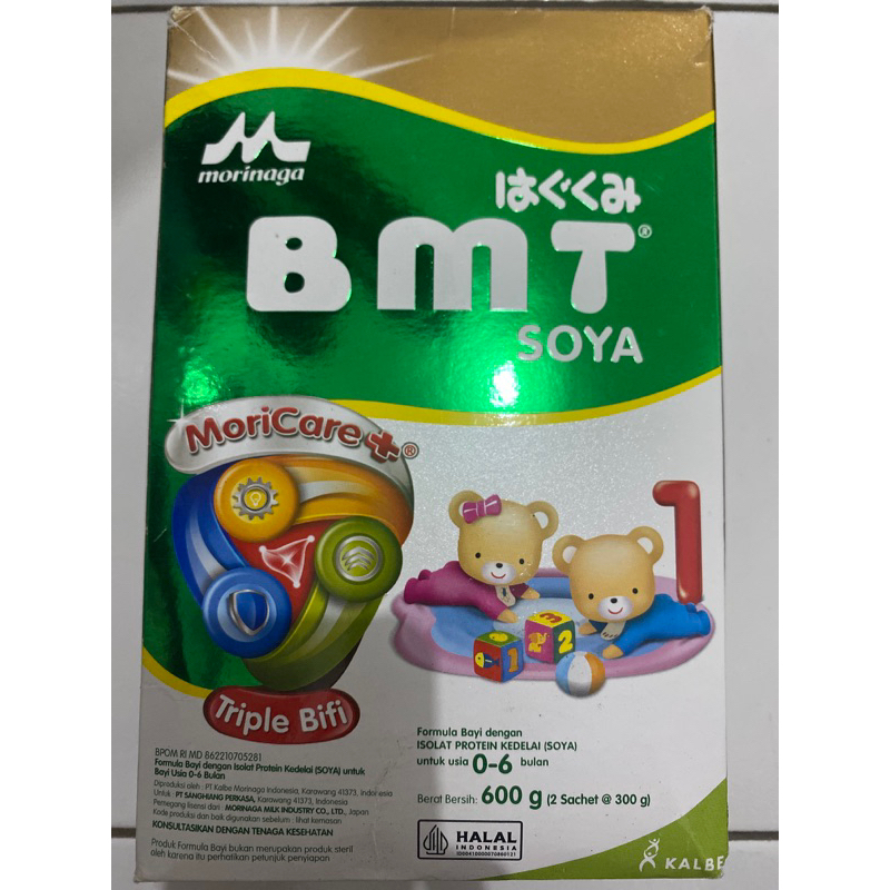 

MORINAGA BMT SOYA USIA 0-6 bln ukuran 150gr dan 600gr (2x300gr)