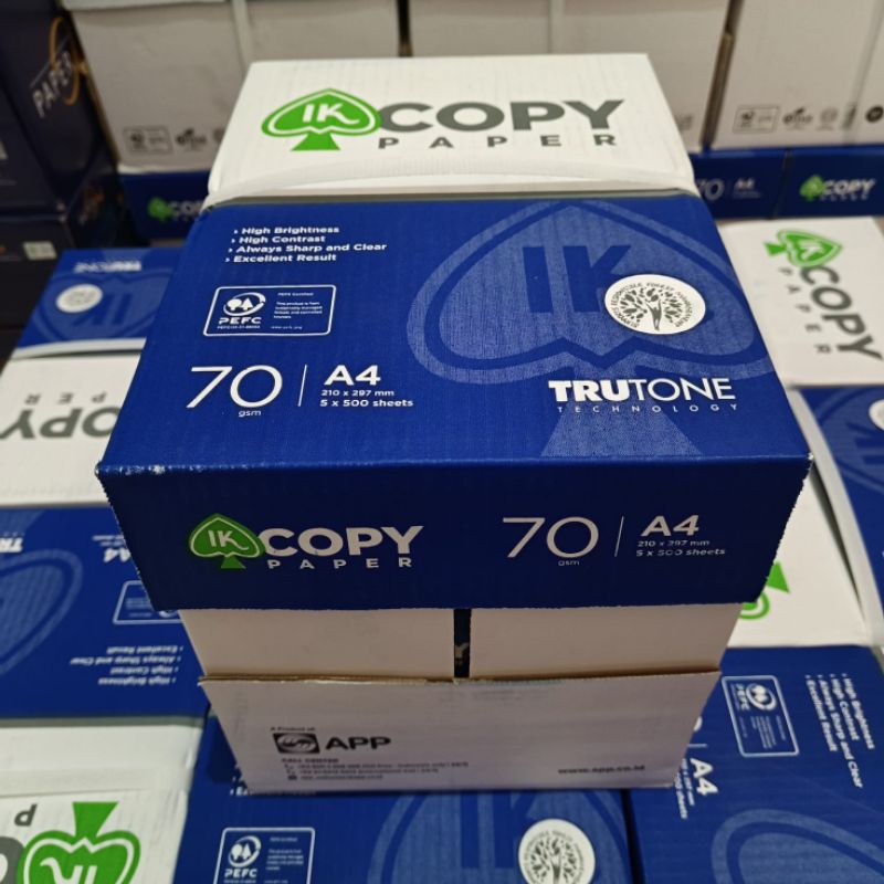 

H7Y (5 Rim) Kertas HVS A4 70 Gram Copy Paper 1 Dus Termurah!!!