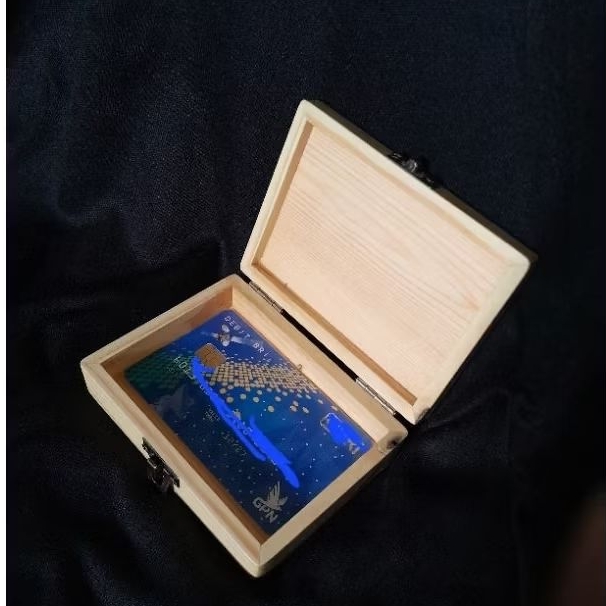 tempat kartu /box kayu /kotak kayu serbaguna ukuran 10 x 7 x 3 cm