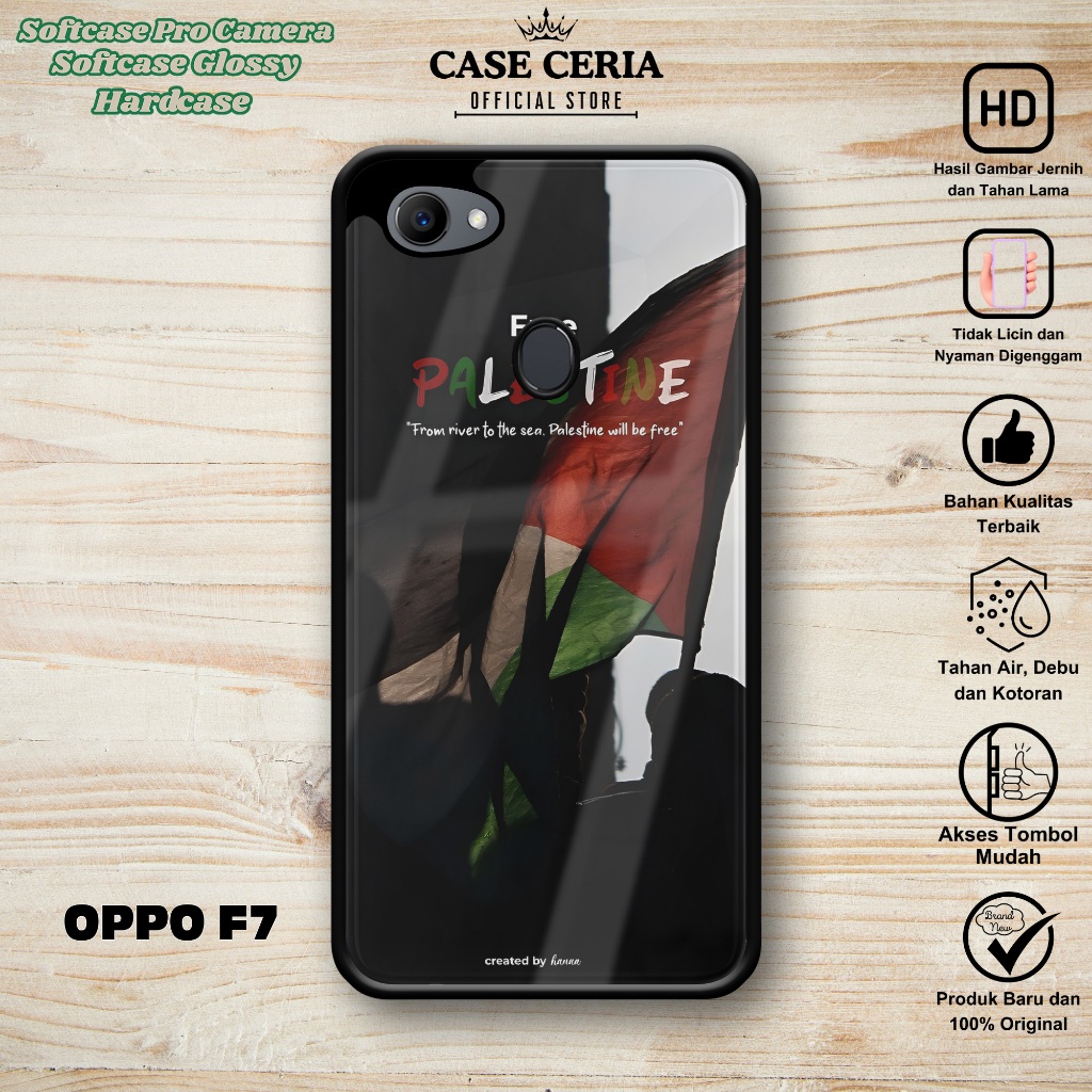 Case Oppo F7 - Casing Oppo F7 ( Palestine ) – Softcase Pro Camera Oppo F7 – Silikon HP – Hardcase HP
