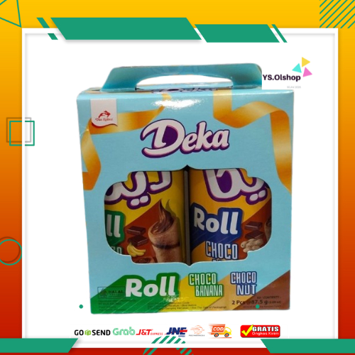 

DEKA WAFER ROLL ISI 2 (175 Gr) rasa Choco Banana & Choco Nut KALENG EDISI LEBARAN