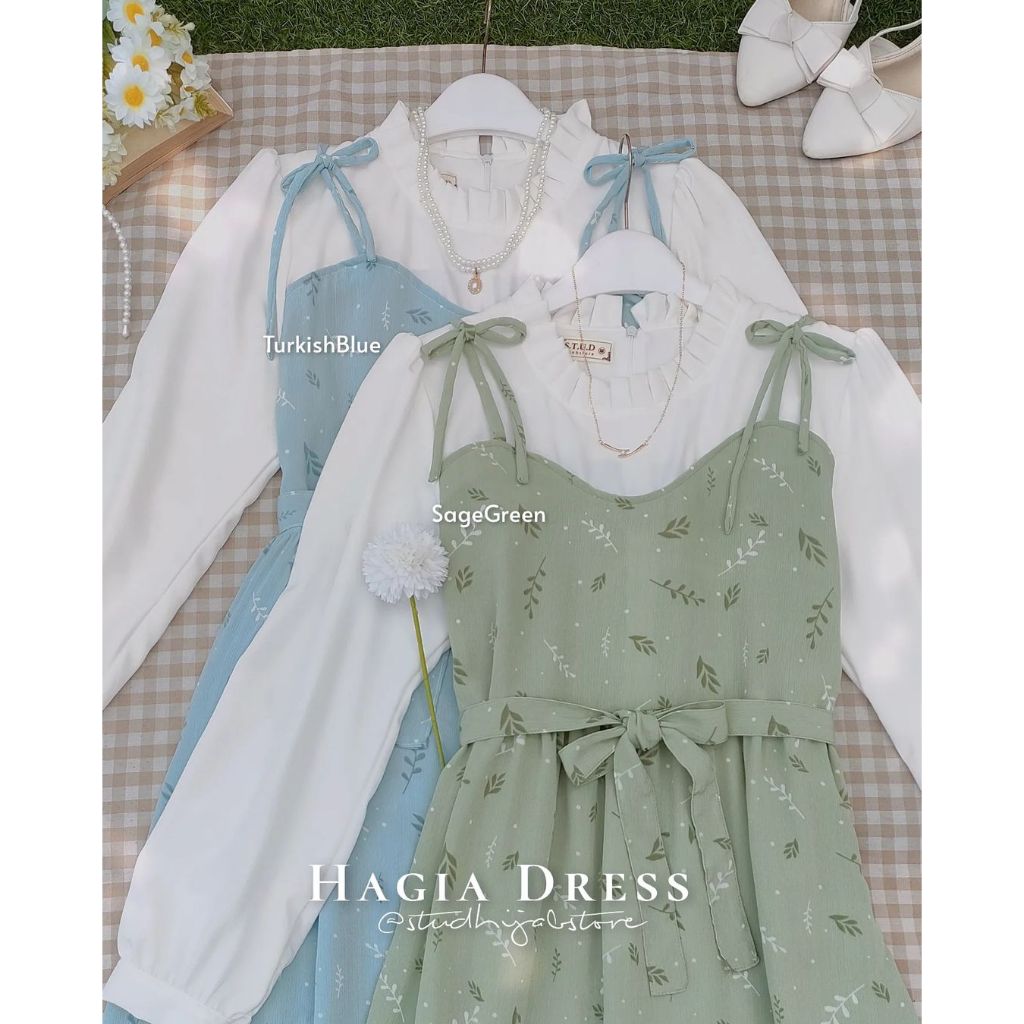 Hagia Dress.Dress kekinian.Hagia Crinkle premium