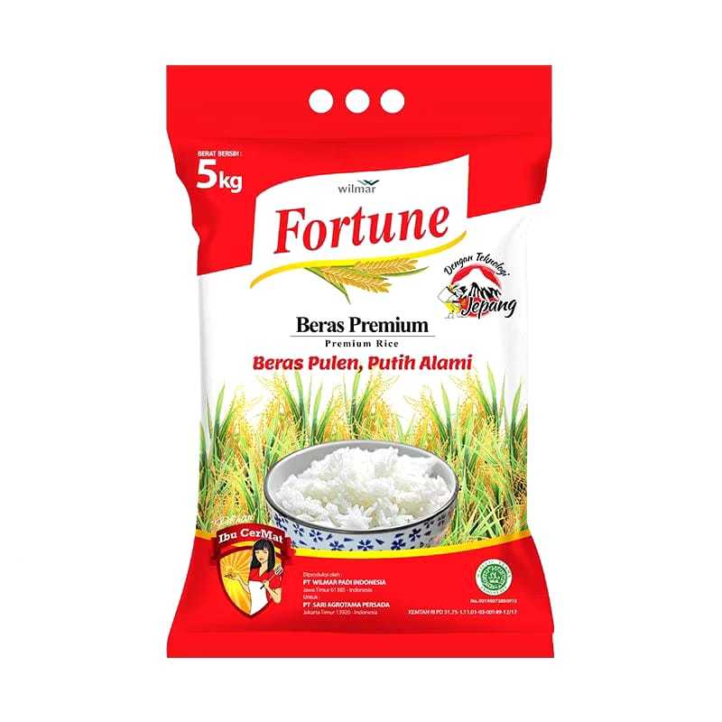 

[ 5 Kilogram ] Beras Fortune Beras Pulen Putih Alami