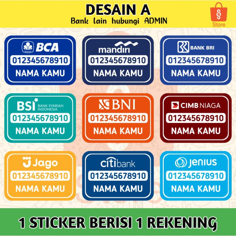 Sticker Whatsapp Rekening Bank