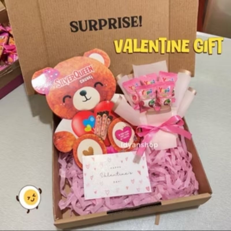 

Cokelat Valentine Silverqueen pocky hadiah anniversary dan graduation